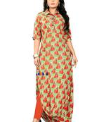 Multicolor printed rayon kurti