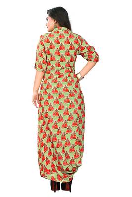 Multicolor printed rayon kurti 2