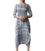 Grey printed rayon kurti