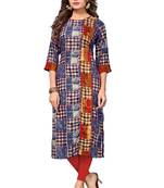 Multicolor printed rayon kurti