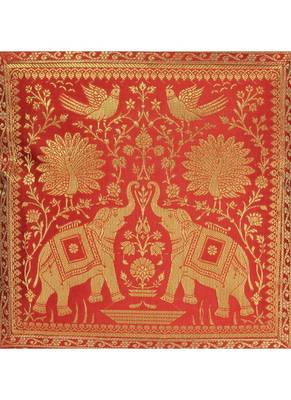 Lal Haveli Square Shape Living Room Decor Silk Cushion Covers 16 x 16 inch Set of 5 Pcs 3