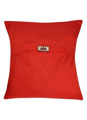 Lal Haveli Square Shape Living Room Decor Silk Cushion Covers 16 x 16 inch Set of 5 Pcs 4