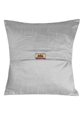 Lal Haveli Sofa Decorations Elephant Design Square Silk Cushion Covers 16 x 16 inch Set of 5 Pcs 4
