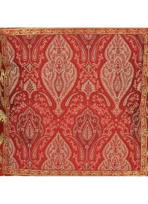 Lal Haveli Home Decorative Ethnic Design Red Silk Cushion Covers 16 x 16 inch Set of 5 Pcs 3