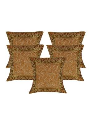 Lal Haveli Decorative Handmade Design Silk Cushion Covers 16 x 16 inch Set of 5 Pcs 1