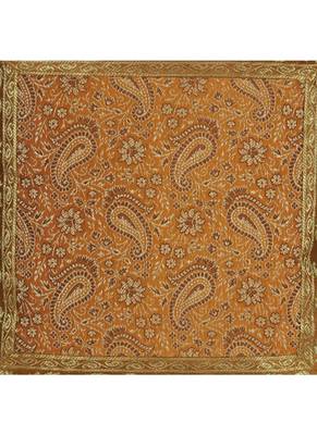 Lal Haveli Rajasthani Decorated Square Shape Throw Pillow Silk Cushion Covers 16 x 16 inch Set of 5 Pcs 3
