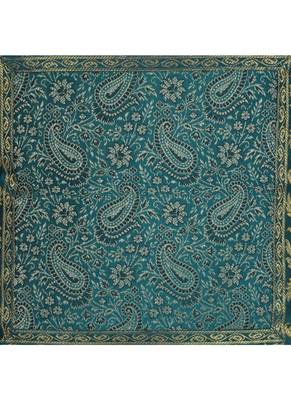 Lal Haveli Paisley Design Green Color Decorative Silk Cushion Covers 16 x 16 inch Set of 5 Pcs 3