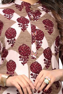 Multicolor printed rayon kurti 4