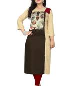 Multicolor embroidered rayon kurti