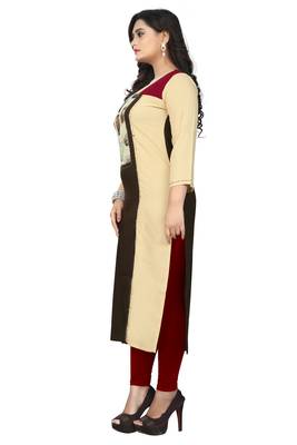 Multicolor embroidered rayon kurti 3