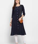 Blue printed kurti