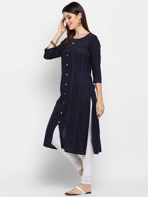 Blue printed kurti 3