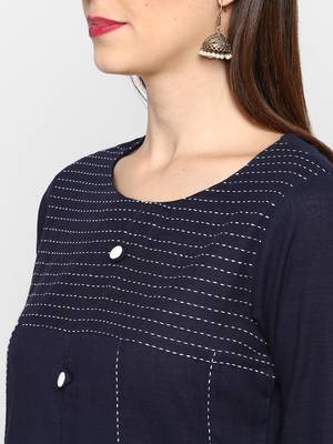 Blue printed kurti 5