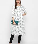 White printed kurti