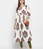 White printed kurti