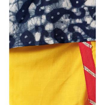 Jaipuri Print Cambric Cotton Dhoti Kurta  Indigo 3