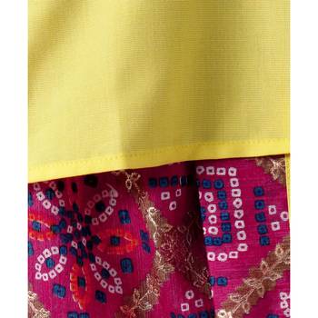 Bandhni Print Dhoti Kurta   Yellow 3