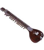 Sitar-Ravi Shankar Style-7 String 12 - 13 Sympathetic String Tun Wood Flat Back Traveler Eco Model Mizrabs. Pick up