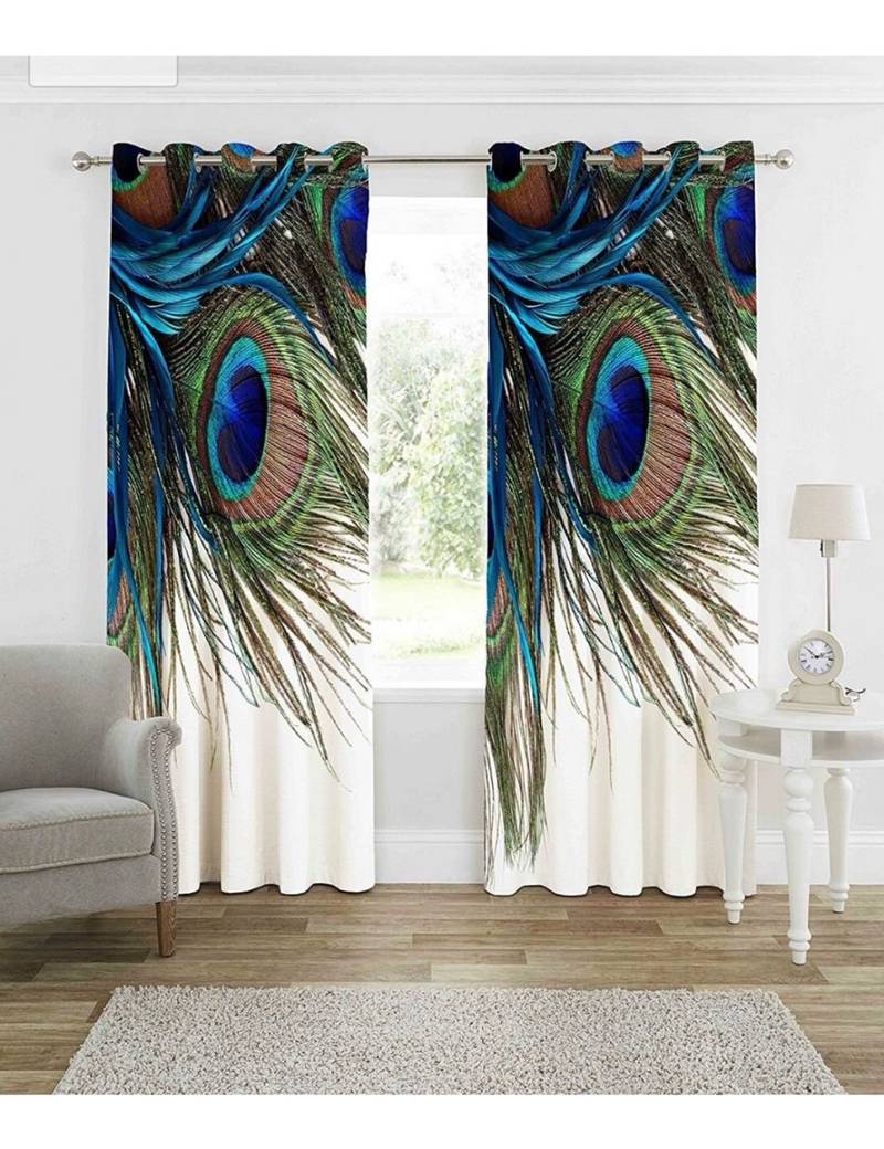 Digitally Printed Image Curtains set of Two Pcs by FRIMERR