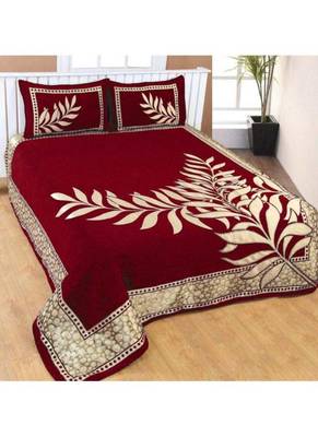 Chenille jacquard weaves Designer King Size 1 Bed Cover with 2 Pillow Covers by FRIMERR 1