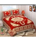 multicolor printed Soft Touch Fabric Double bed sheet and two pillow cover