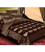 multicolor printed Soft Touch Fabric Double bed sheet and two pillow cover