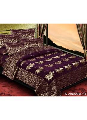 multicolor printed Soft Touch Fabric Double bed sheet and two pillow cover 1
