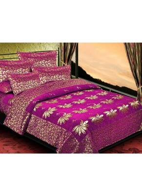 multicolor printed Soft Touch Fabric Double bed sheet and two pillow cover 1