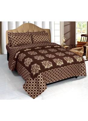 multicolor printed Soft Touch Fabric Double bed sheet and two pillow cover 1