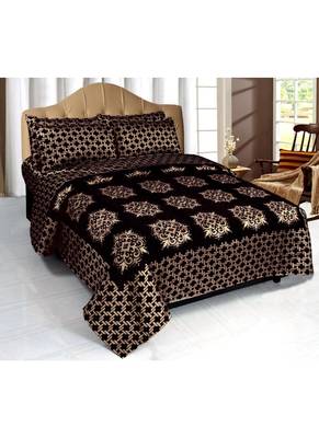 multicolor printed Soft Touch Fabric Double bed sheet and two pillow cover 1