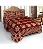 multicolor printed Soft Touch Fabric Double bed sheet and two pillow cover