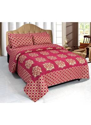 multicolor printed Soft Touch Fabric Double bed sheet and two pillow cover 1