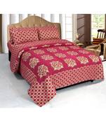 multicolor printed Soft Touch Fabric Double bed sheet and two pillow cover