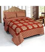 multicolor printed Soft Touch Fabric Double bed sheet and two pillow cover