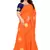 Orange Embroidered Silk Saree With Blouse