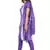 Purple printed Cotton unstitched salwar with dupatta