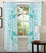 Ombre Big Flower Hippie Mandala Tapestry Door Curtain Cotton Bohemian Decor Window Curtains