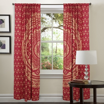 Indian Ombre Mandala Hippie Tapestry Door Curtain Decor Window