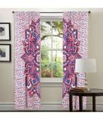 Indian Drape Panel Big Flowers Bohemian Ombre living room Mandala Curtain