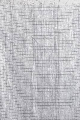 White Hand Woven Matka Silk Saree With Blouse 3