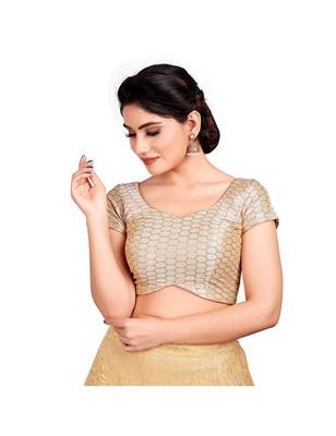 Gold Mulberry Silk Designer Blouse 1