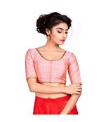 Light Pink Dupion Silk Designer Padded Blouse