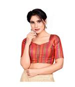 Multicolored Brocade Designer Padded Blouse