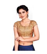 Gold Brocade Designer Padded Blouse