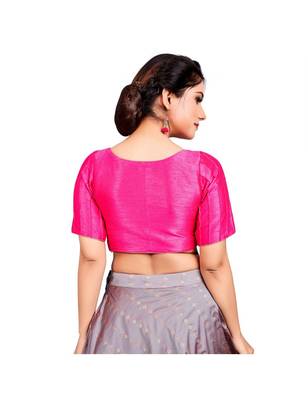 Pink Dupion Silk Designer Padded Blouse 2