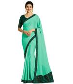 Sky blue art silk saree with blouse