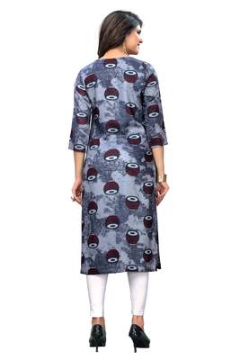 Grey printed rayon ethnic-kurtis 2