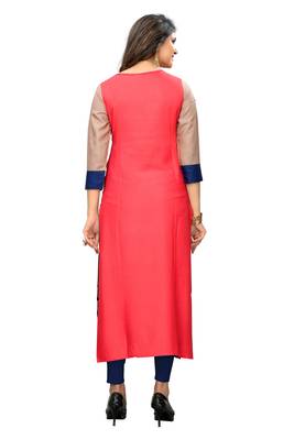 Multicolor embroidered rayon kurtis 2