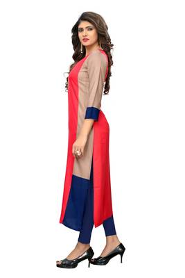 Multicolor embroidered rayon kurtis 3