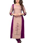 Multicolor embroidered rayon kurtis